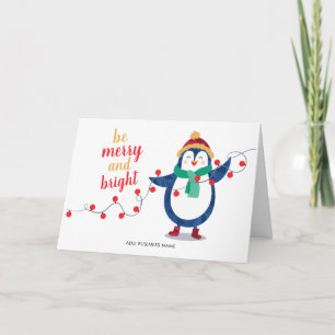 Modern Business Logo Festive Christmas Holiday Card