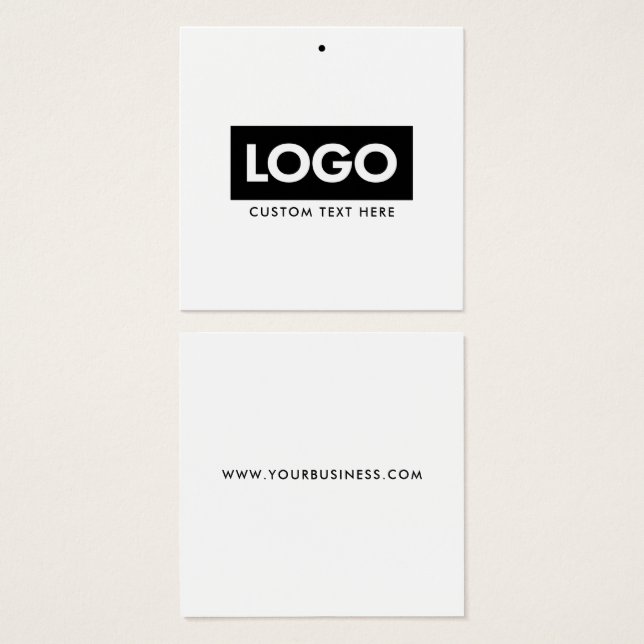 Modern Business Logo Label Clothing Hang Tag (Front & Back)
