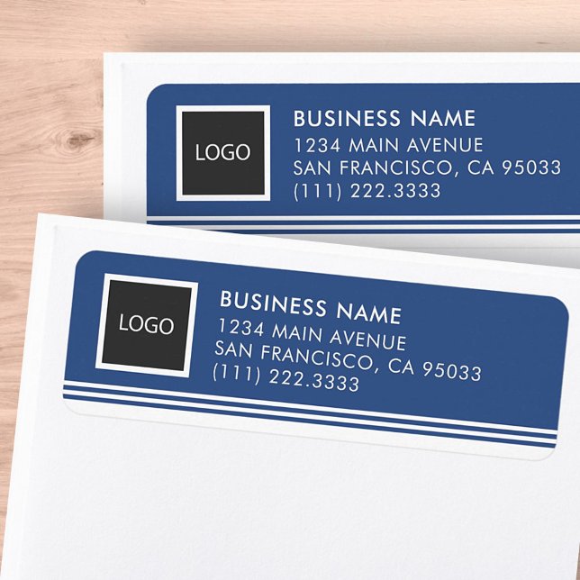 Modern Business Logo Mailing Return Address (Creator Uploaded)