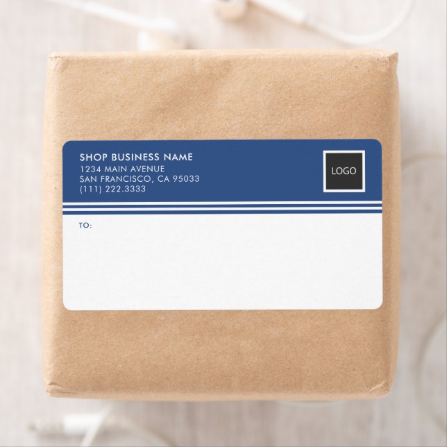 Modern Business Logo Mailing Shipping Labels (Insitu)