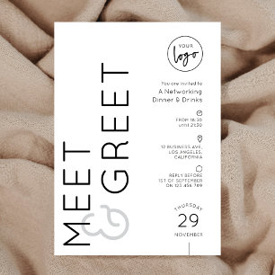Modern Business Logo Meet & Greet Networking Event Invitation