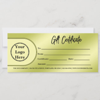 Modern Business Logo | Minimalist Gift certificate