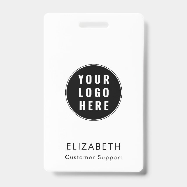 Modern Business Logo Minimalist Team Custom ID Badge (Front)