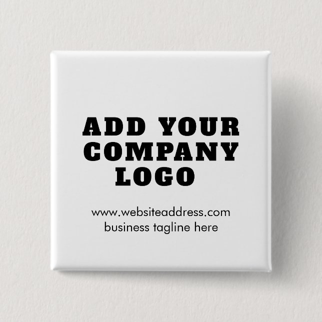 Modern Business Logo New Employee Custom 15 Cm Square Badge (Front)