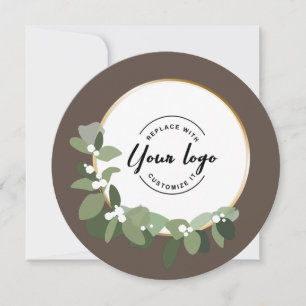Modern Business logo Non-denominational Holiday Card