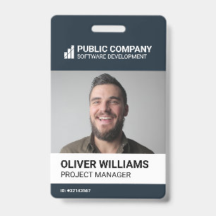 Modern Business Logo Photo Employee ID Badge