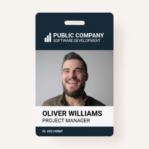 Modern Business Logo Photo Employee ID Badge