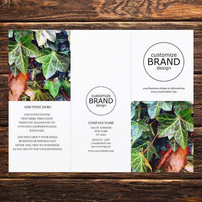 Modern Business Logo Photo Trifold Brochure (business brochure)