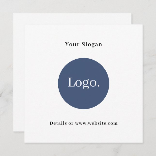 Modern Business Logo Promotional Stationery Card (Front/Back)