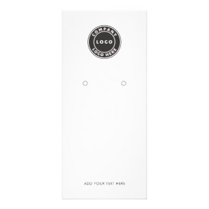 Modern Business Logo QR Code Earrings Display Rack Card