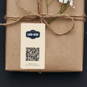 Modern Business Logo QR Code Minimalist Product ID