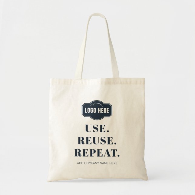 Modern Business Logo Real Estate Agent Swag Tote Bag (Front)