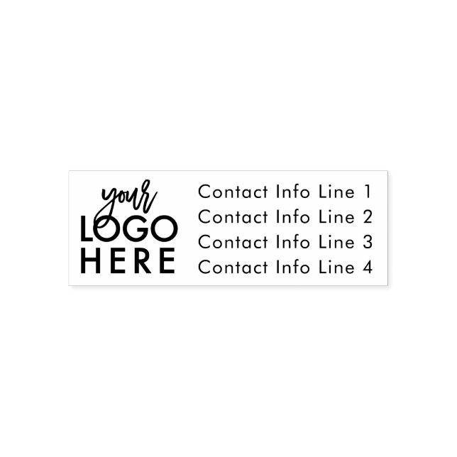 Modern Business Logo Return Address Self-inking Stamp (Design)