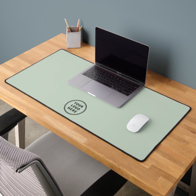Modern Business Logo Sage Green Desk Mat (Office 2)