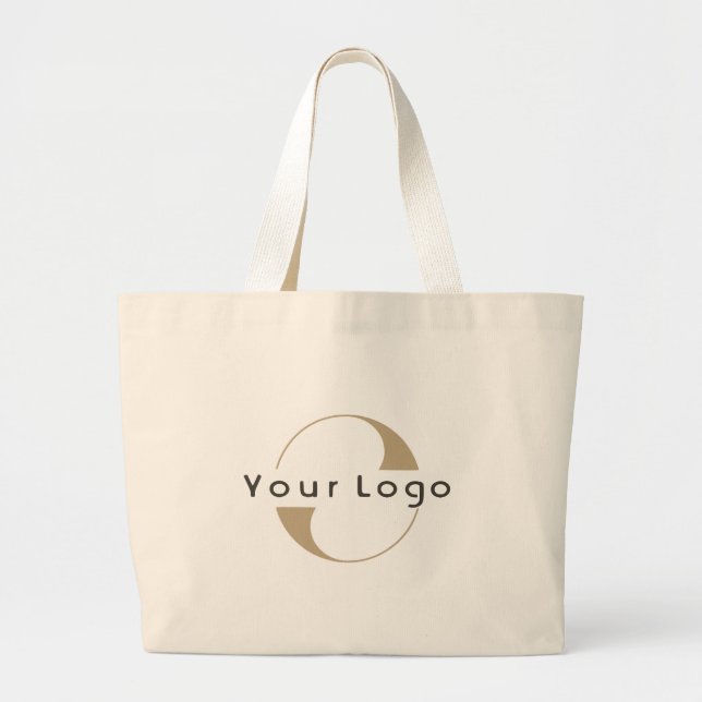 Modern Business Logo Simple Clean Minimal Large Large Tote Bag (Front)