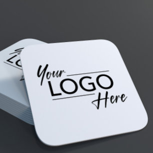Modern Business Logo Square Paper Coaster