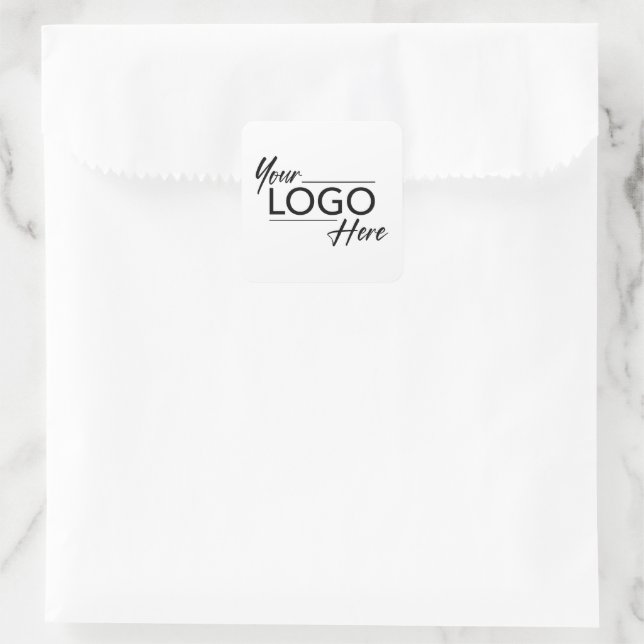 Modern Business Logo Square Sticker (Bag)