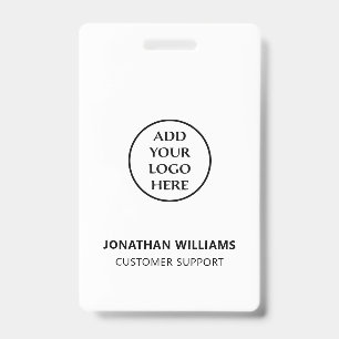 Modern Business Logo Staff Name Job Title Vertical ID Badge