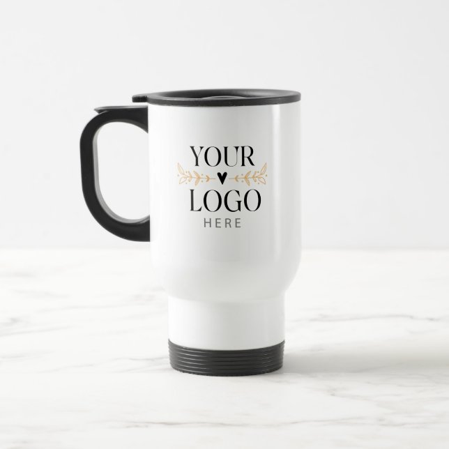 Modern Business Logo Travel Mug (Left)