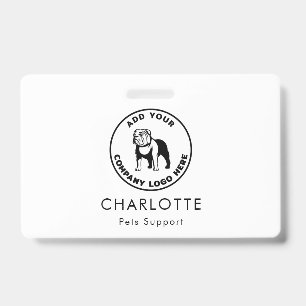 Modern Business Logo Vet Tech Custom ID Badge