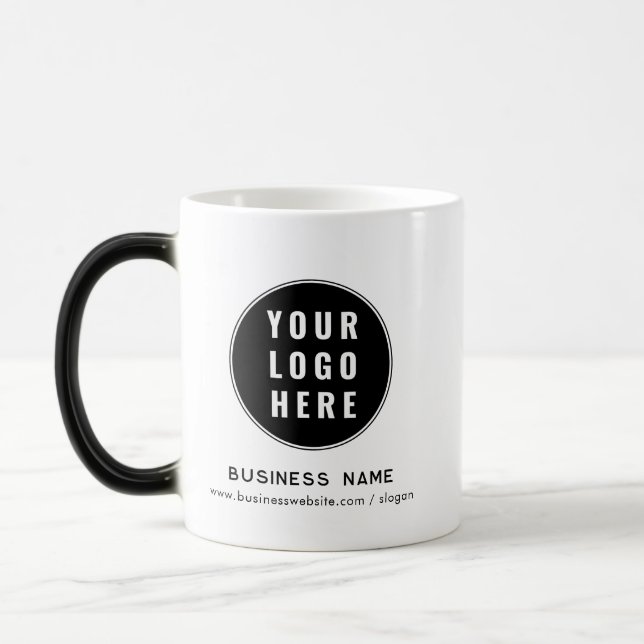 Modern Business Logo Website Promotional Custom Magic Mug (Left)