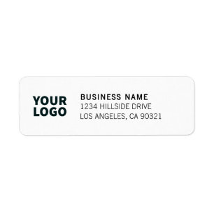 Modern Business Logo White & Black Return Address