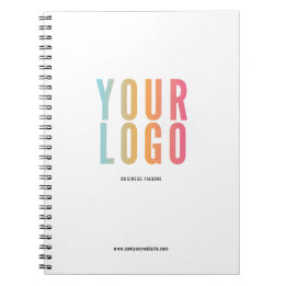Modern Business Logo White Promotional Notebook