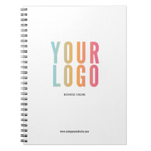 Modern Business Logo White Promotional Notebook