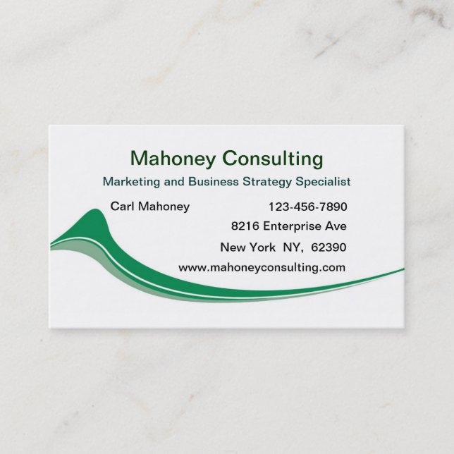 Modern Business Marketing Consulting Business Card (Front)