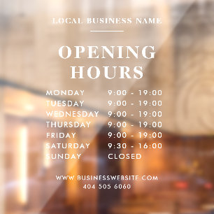 Modern Business Name Opening Hours