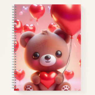 Modern Business Notebooks With a bear and a heart