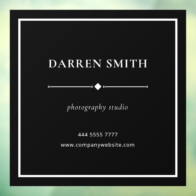 Modern Business Office Name White on Black (Sheet 3)