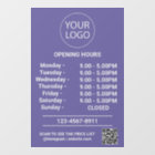 Modern Business Opening Hours Logo Qr Code purple