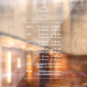 Modern Business Opening Hours With Break Logo