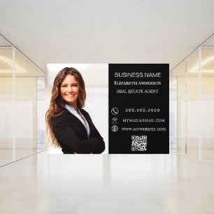 Modern Business Photo Contact Information black