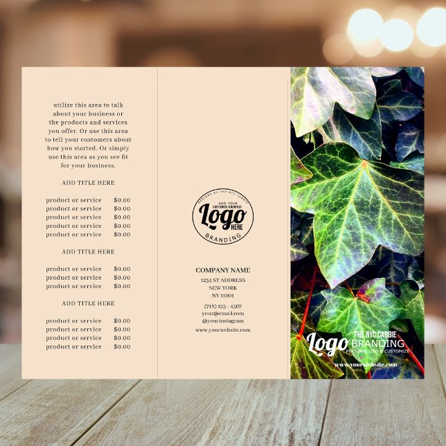 Modern Business Photo & Logo Trifold Brochure (Zazzle Modern Business Photo & Logo Trifold Brochure)