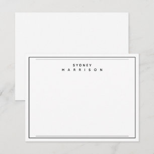 Modern Business Professional Simple Border Flat Card