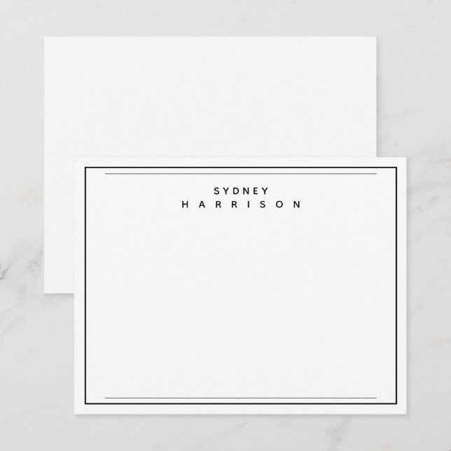 Modern Business Professional Simple Border Flat Card (Front/Back)