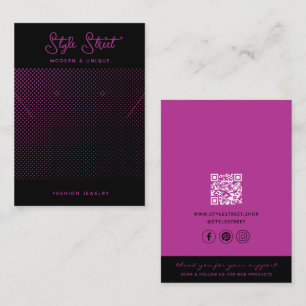 Modern Business QR Code Jewellery Display Cards