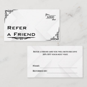Modern Business Refer a Friend Professional Referral Card