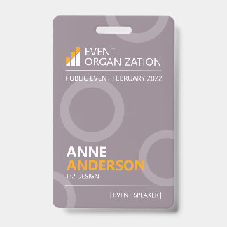 Modern Business Seminar Conference Event Badge ID Badge