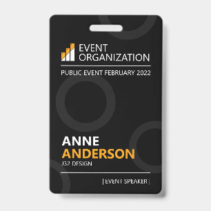 Modern Business Seminar Conference Event  Badge ID Badge