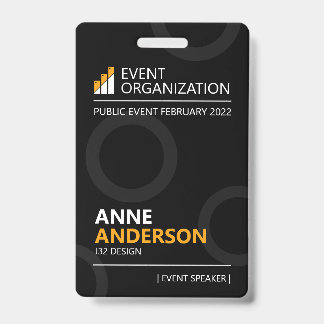 Modern Business Seminar Conference Event Badge ID Badge