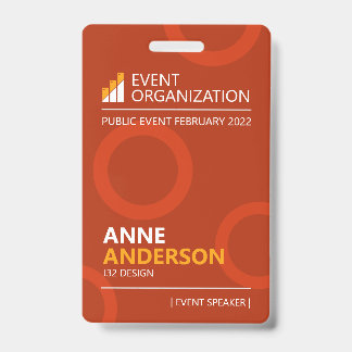 Modern Business Seminar Conference Event Badge ID Badge