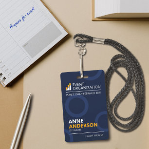 Modern Business Seminar Conference Event ID Badge