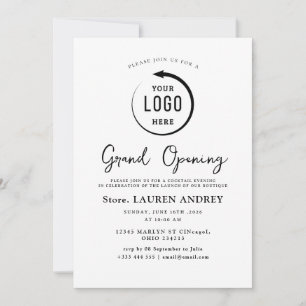 Modern Business Store Launch Party Invitation