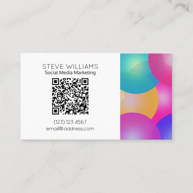 Modern business style QR code Card (Front)
