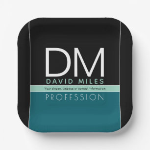 Modern Business Template All Colours Customisabl Paper Plate