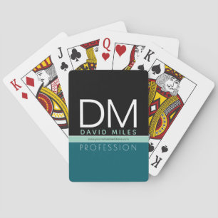 Modern Business Template   All Colours Customisabl Playing Cards