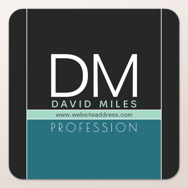 Modern Business Template | All Colours Customisabl Square Sticker (Creator Uploaded)